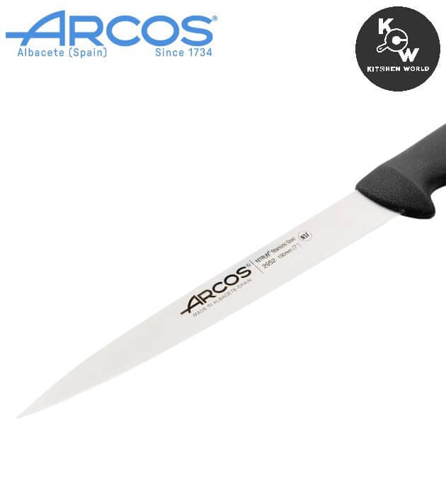 มีดแล่ปลาสแตนเลส Arcos 295225 ขนาด 19 ซม. สีดำ